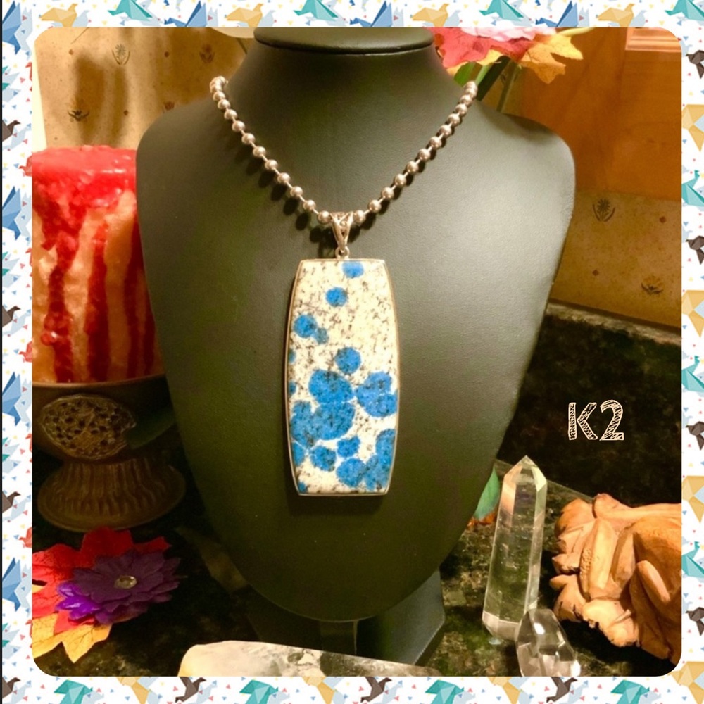 🌹NWT Stunning huge sterling silver K2 pendant